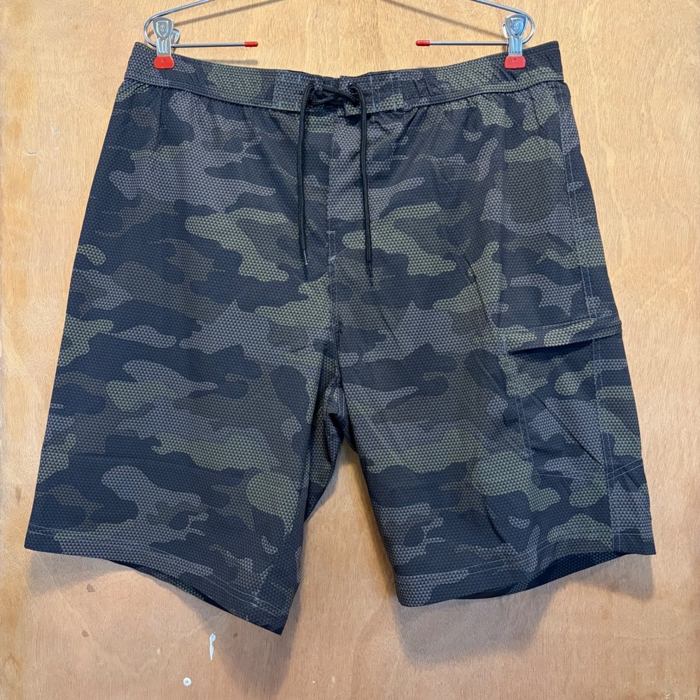Mountain Warehouse Swim Shorts Mens Large Camo Cargo Stretch Utility Quick Dry